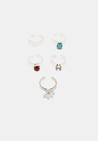 Set van 5 teenringen