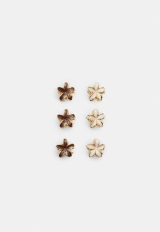 Set van 6 mini-bloemhaarclips