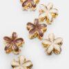 Set van 6 mini-bloemhaarclips