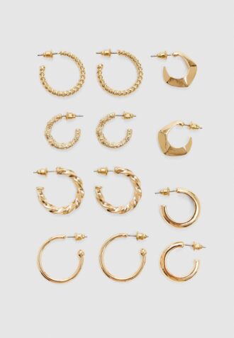 Set van 6 paar oorbellen uit de Basics