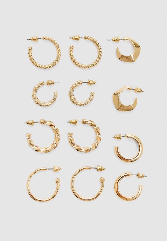Set van 6 paar oorbellen uit de Basics