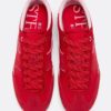 Sneakers met platte zool en details van leer
