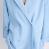 Soepelvallende blazer met dubbele rij knopen