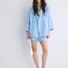Soepelvallende blazer met dubbele rij knopen