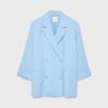 Soepelvallende blazer met dubbele rij knopen