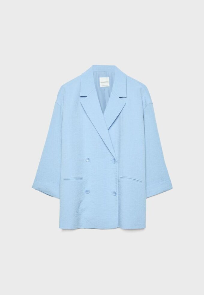 Soepelvallende blazer met dubbele rij knopen