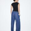 Soepelvallende denim broek met trekkoord Soepelvallende denim broek met trekkoord