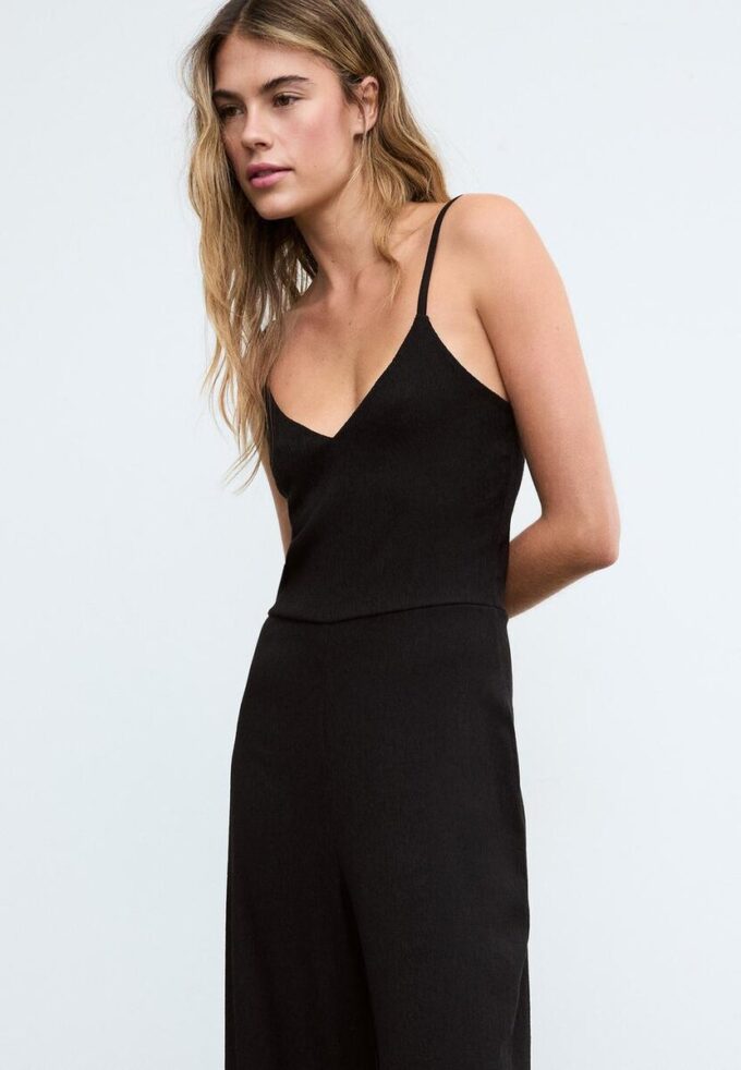 Soepelvallende jumpsuit met bandjes