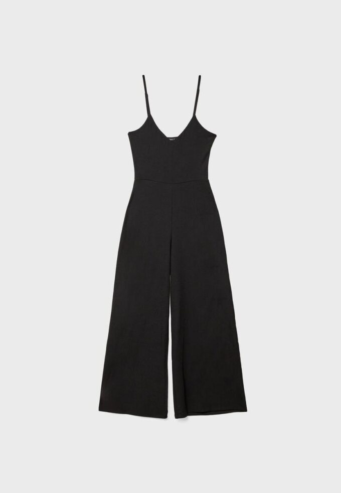 Soepelvallende jumpsuit met bandjes