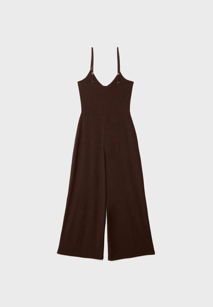 Soepelvallende jumpsuit met bandjes Soepelvallende jumpsuit met bandjes