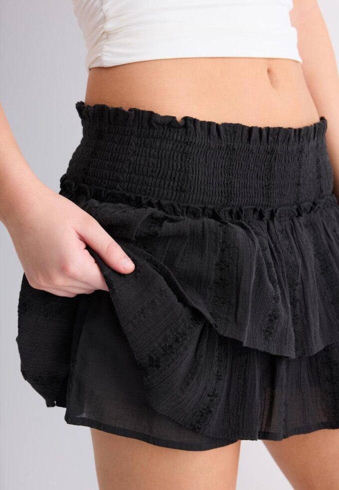 Soepelvallende Skort met ruches