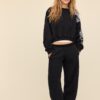 Soft-Touch acid wash fleece joggingbroek
