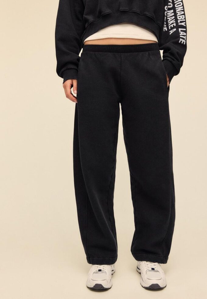 Soft-Touch acid wash fleece joggingbroek