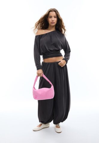 Soft-Touch asymmetrisch T-shirt
