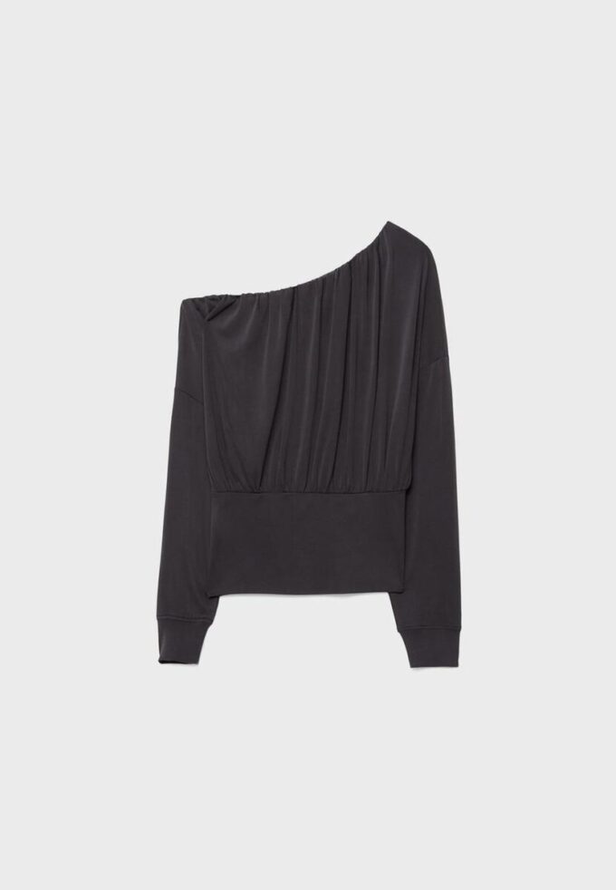 Soft-Touch asymmetrisch T-shirt