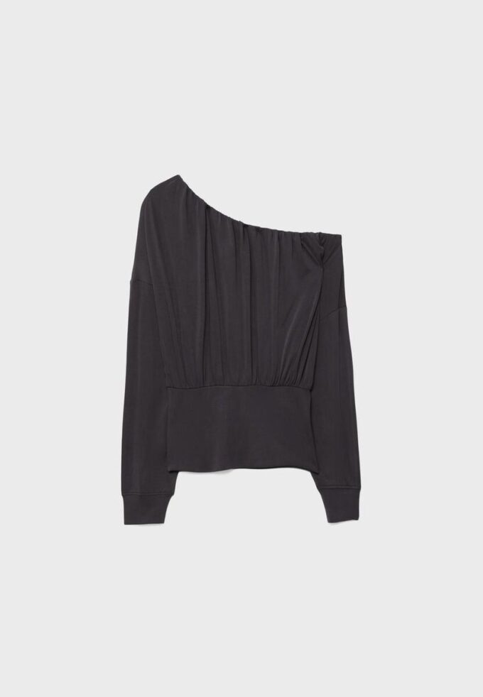 Soft-Touch asymmetrisch T-shirt