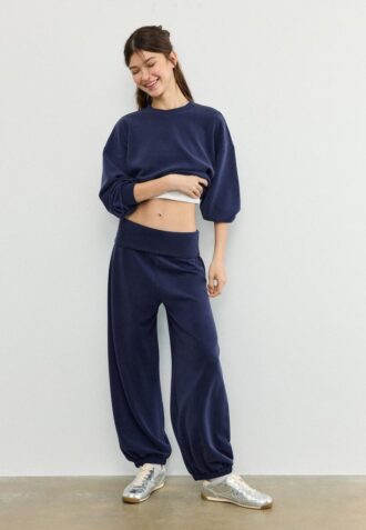Soft-Touch Balloon-joggingbroek met omgeslagen tailleband