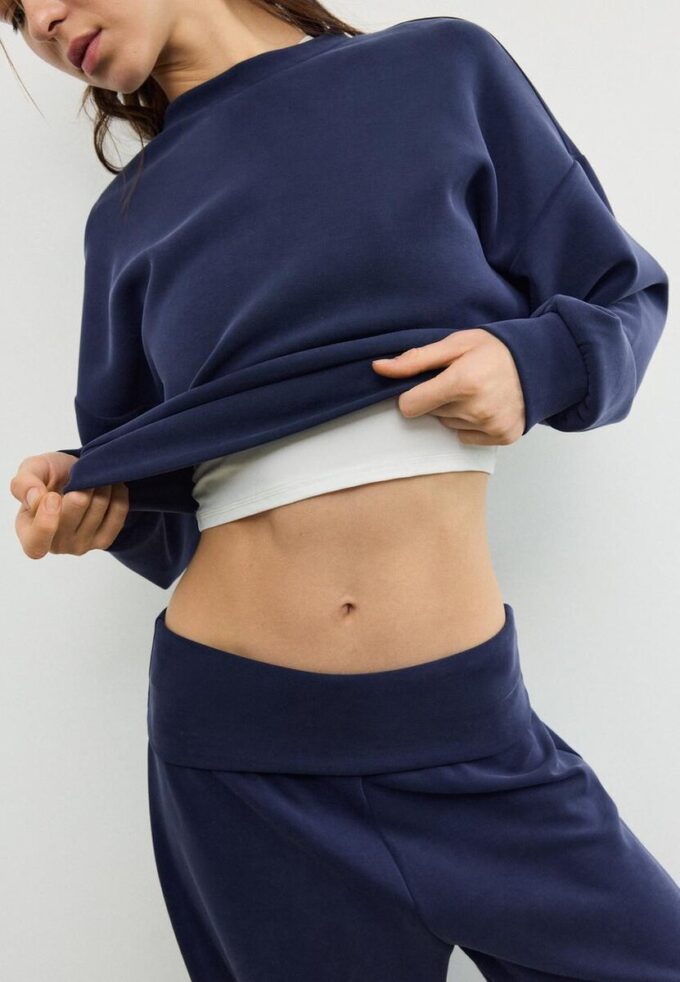 Soft-Touch Balloon-joggingbroek met omgeslagen tailleband Soft-Touch Balloon-joggingbroek met omgeslagen tailleband