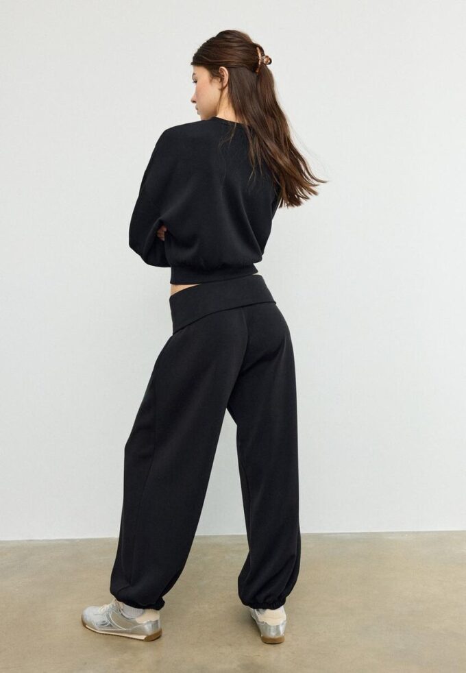 Soft-Touch Balloon-joggingbroek met omgeslagen tailleband Soft-Touch Balloon-joggingbroek met omgeslagen tailleband