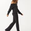 Soft-Touch broek met uitlopende pijpen