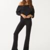 Soft-Touch broek met uitlopende pijpen