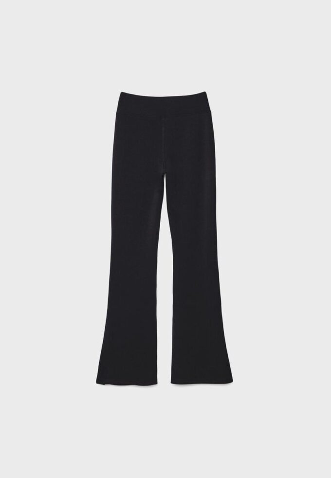 Soft-Touch broek met uitlopende pijpen