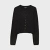 Soft-Touch gebreid vest met knopen