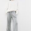 Soft-Touch joggingbroek met Wide Leg pijpen en naaddetail aan de voorkant Soft-Touch joggingbroek met Wide Leg pijpen en naaddetail aan de voorkant