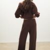 Soft-Touch joggingbroek met Wide Leg pijpen en naaddetail aan de voorkant Soft-Touch joggingbroek met Wide Leg pijpen en naaddetail aan de voorkant