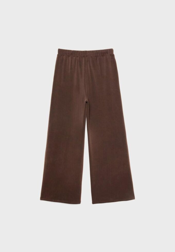 Soft-Touch joggingbroek met Wide Leg pijpen en naaddetail aan de voorkant Soft-Touch joggingbroek met Wide Leg pijpen en naaddetail aan de voorkant