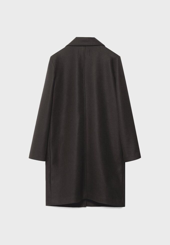 Soft-Touch midi-mantel met knopen