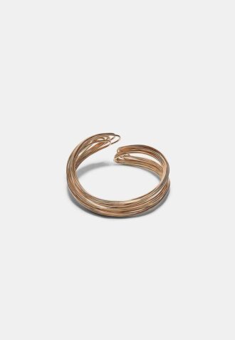 Stijve armband met multi-metallic draad