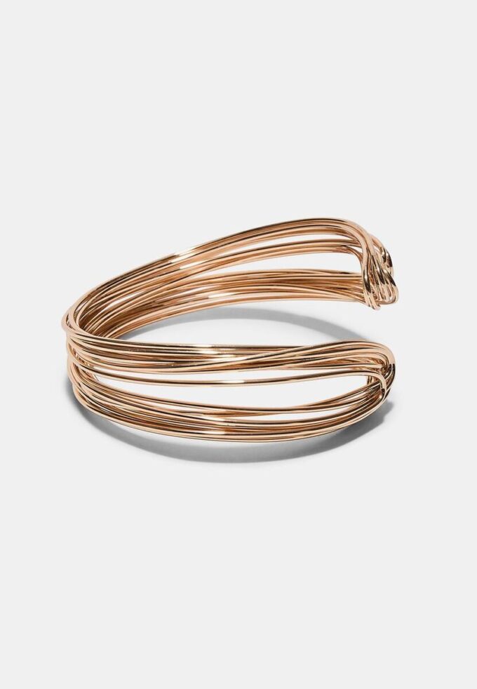 Stijve armband met multi-metallic draad