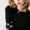 Stijve armband met multi-metallic draad