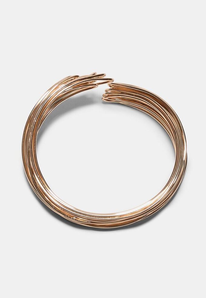 Stijve armband met multi-metallic draad