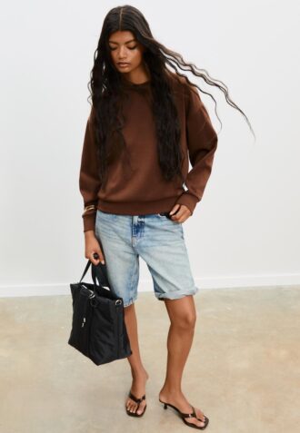 Stoffen shopper met strik