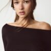 T-shirt met lange mouwen en plooien T-shirt met lange mouwen en plooien