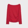 T-shirt met lange mouwen en plooien