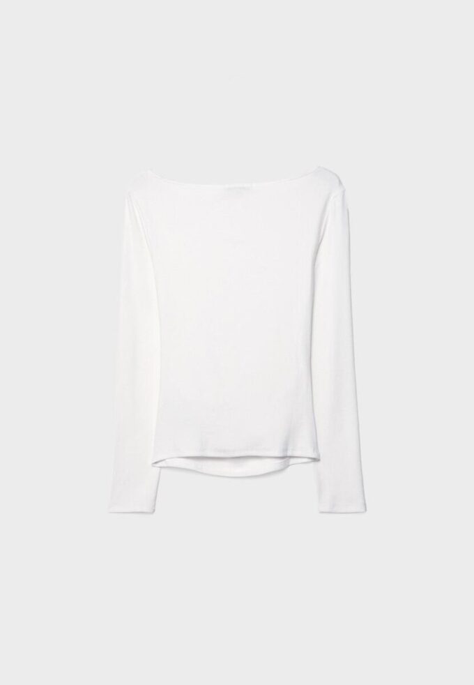T-shirt met lange mouwen en plooien