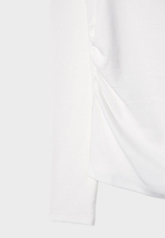 T-shirt met lange mouwen en plooien