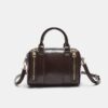 Tas met ritsen in leerlook