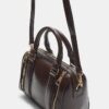 Tas met ritsen in leerlook