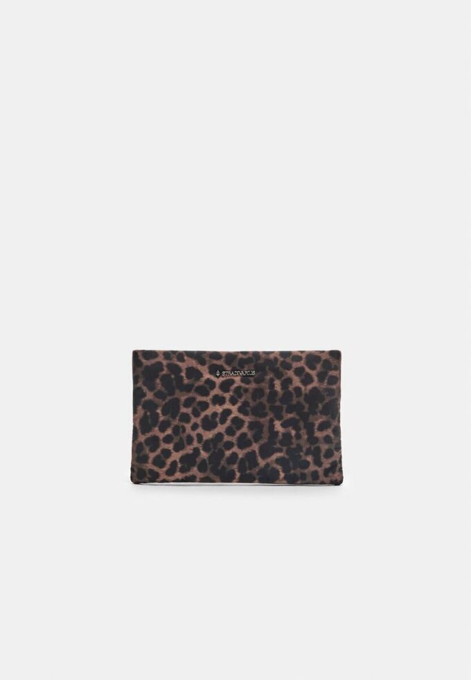 Toilettas met luipaardprint en rits