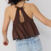 Top met bandjes en borduursels