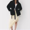 Trenchcoat met hoge kraag