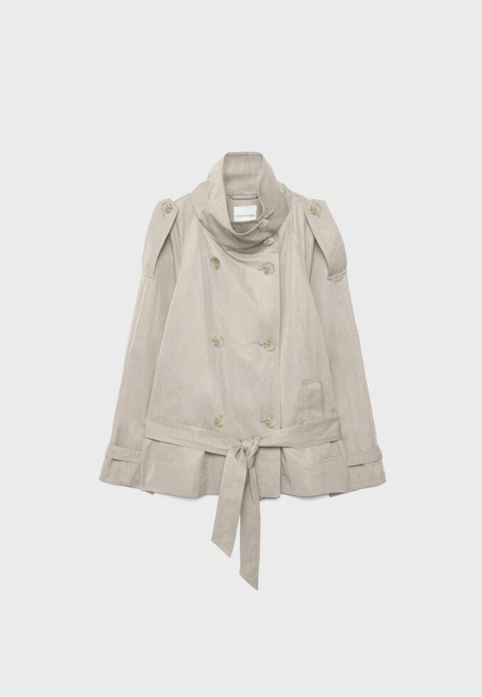 Trenchcoat met hoge kraag Trenchcoat met hoge kraag