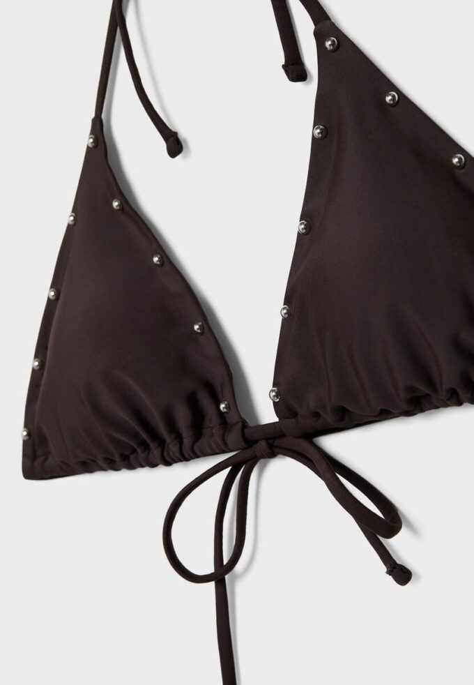 Triangle-bikinitop met studs Triangle-bikinitop met studs