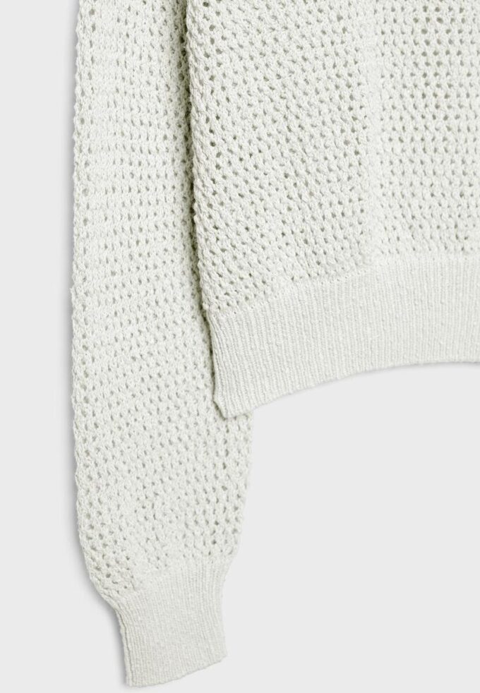 Trui met boothals van mesh Trui met boothals van mesh