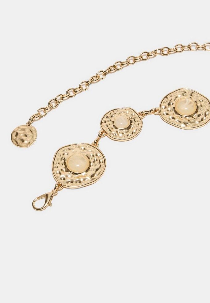 Tweekleurige metalen riem