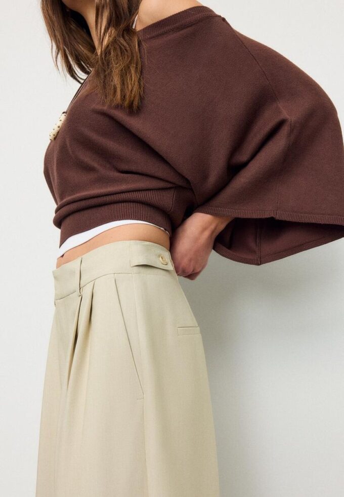 Verstelbare broek met superwijde pijpen